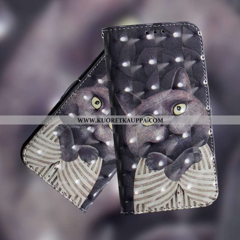 Kuori Huawei Y6p, Kuoret Huawei Y6p, Kotelo Huawei Y6p Nahkakuori Suojaus Maalaus Eläin Vihreä