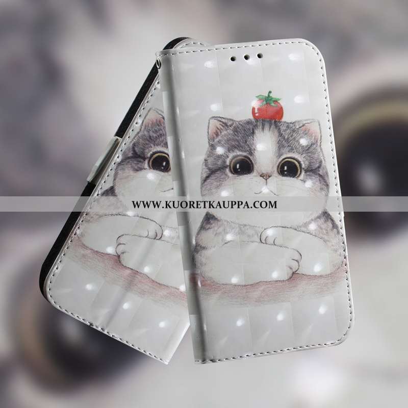 Kuori Huawei Y6p, Kuoret Huawei Y6p, Kotelo Huawei Y6p Nahkakuori Suojaus Maalaus Eläin Vihreä