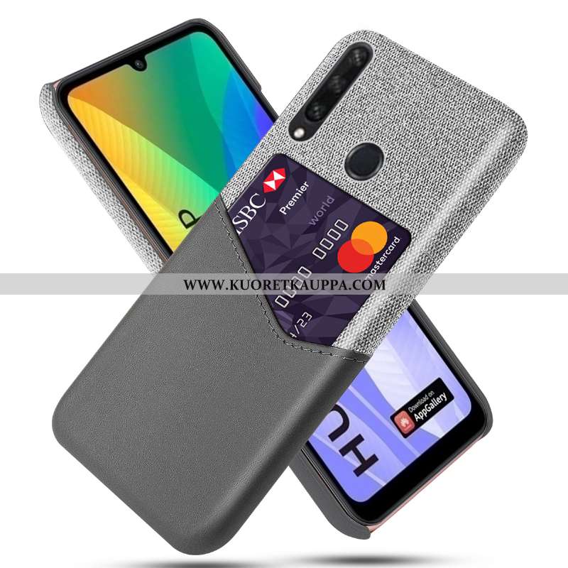 Kuori Huawei Y6p, Kuoret Huawei Y6p, Kotelo Huawei Y6p Nahkakuori Suojaus Murtumaton Musta Puhelimen