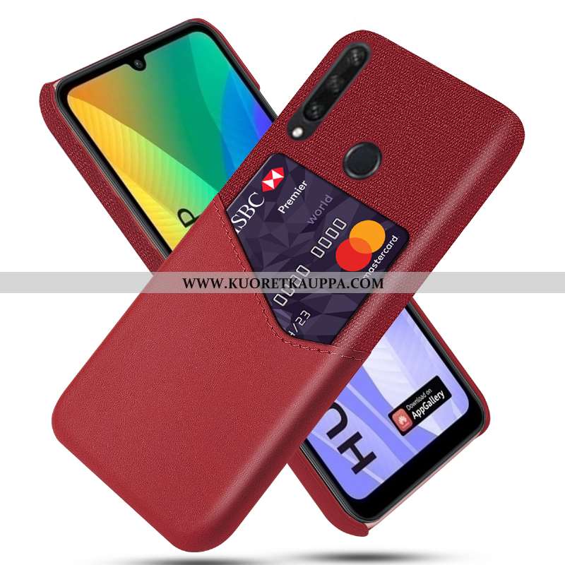 Kuori Huawei Y6p, Kuoret Huawei Y6p, Kotelo Huawei Y6p Nahkakuori Suojaus Murtumaton Musta Puhelimen