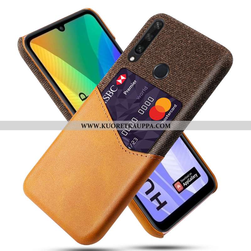 Kuori Huawei Y6p, Kuoret Huawei Y6p, Kotelo Huawei Y6p Nahkakuori Suojaus Murtumaton Musta Puhelimen