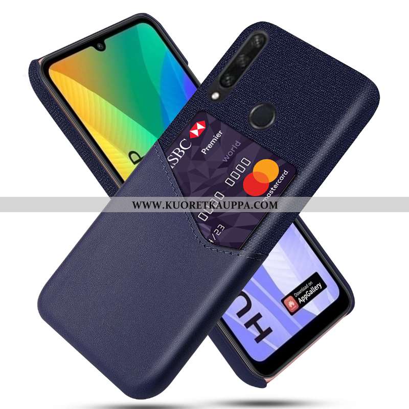 Kuori Huawei Y6p, Kuoret Huawei Y6p, Kotelo Huawei Y6p Nahkakuori Suojaus Murtumaton Musta Puhelimen