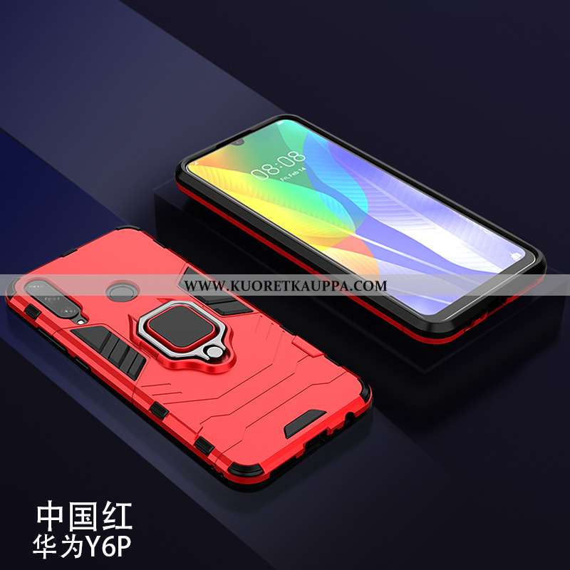 Kuori Huawei Y6p, Kuoret Huawei Y6p, Kotelo Huawei Y6p Pehmeä Neste Rengas Liiketoiminta Punainen