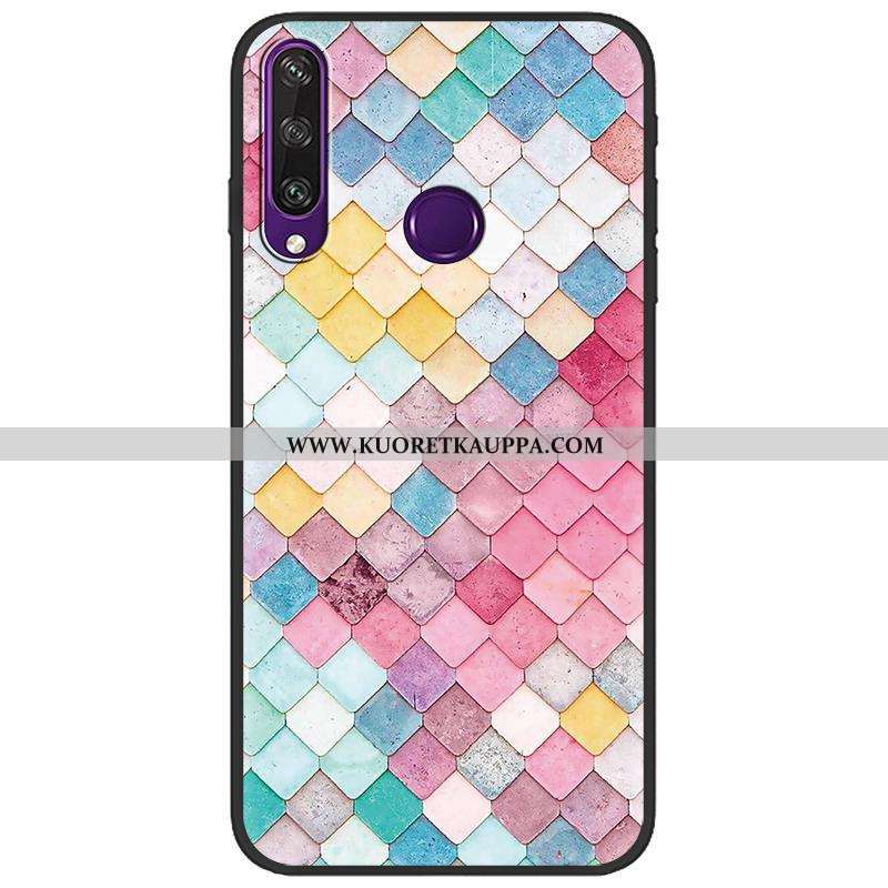 Kuori Huawei Y6p, Kuoret Huawei Y6p, Kotelo Huawei Y6p Pesty Suede Luova Maalaus Vihreä