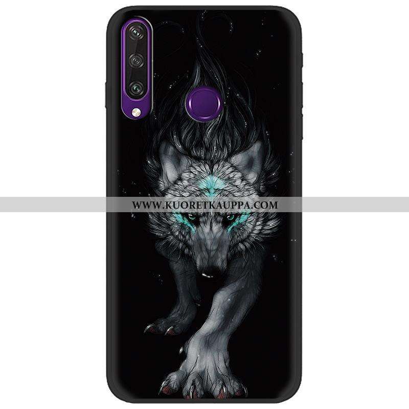 Kuori Huawei Y6p, Kuoret Huawei Y6p, Kotelo Huawei Y6p Pesty Suede Luova Maalaus Vihreä