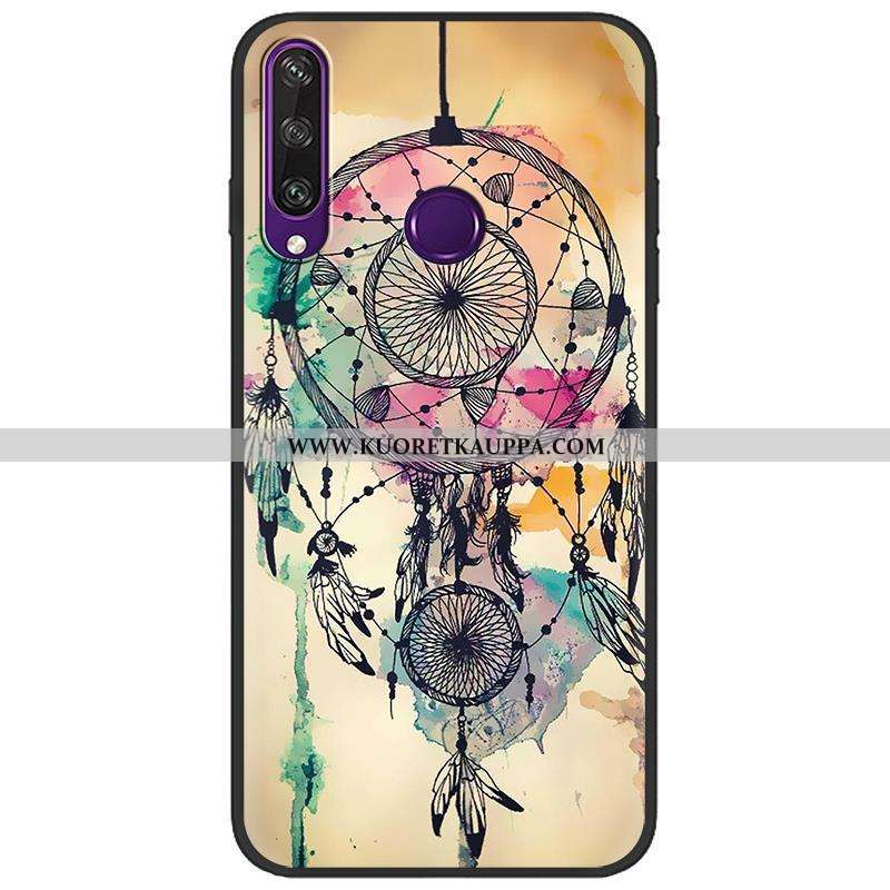 Kuori Huawei Y6p, Kuoret Huawei Y6p, Kotelo Huawei Y6p Pesty Suede Luova Maalaus Vihreä