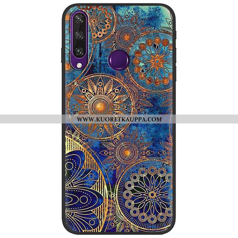 Kuori Huawei Y6p, Kuoret Huawei Y6p, Kotelo Huawei Y6p Pesty Suede Luova Maalaus Vihreä