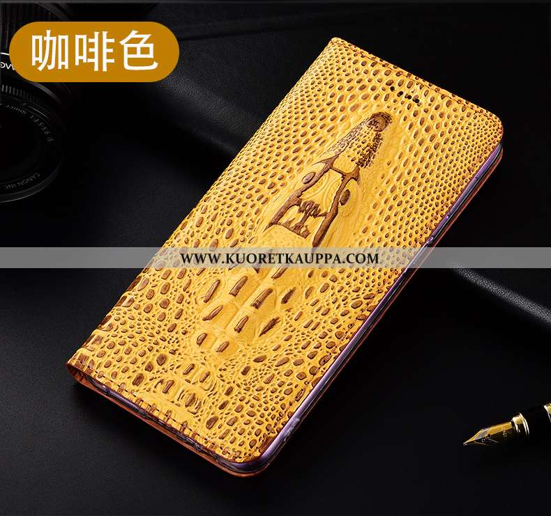 Kuori Huawei Y6p, Kuoret Huawei Y6p, Kotelo Huawei Y6p Suojaus Aito Nahka Puhelimen Keltainen Keltai