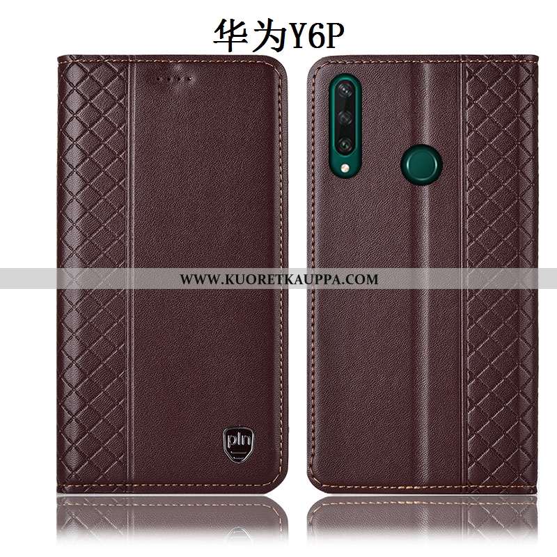 Kuori Huawei Y6p, Kuoret Huawei Y6p, Kotelo Huawei Y6p Suojaus Aito Nahka Puhelimen Murtumaton Ruske