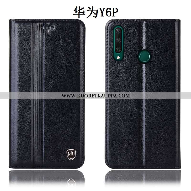 Kuori Huawei Y6p, Kuoret Huawei Y6p, Kotelo Huawei Y6p Suojaus Aito Nahka Punainen