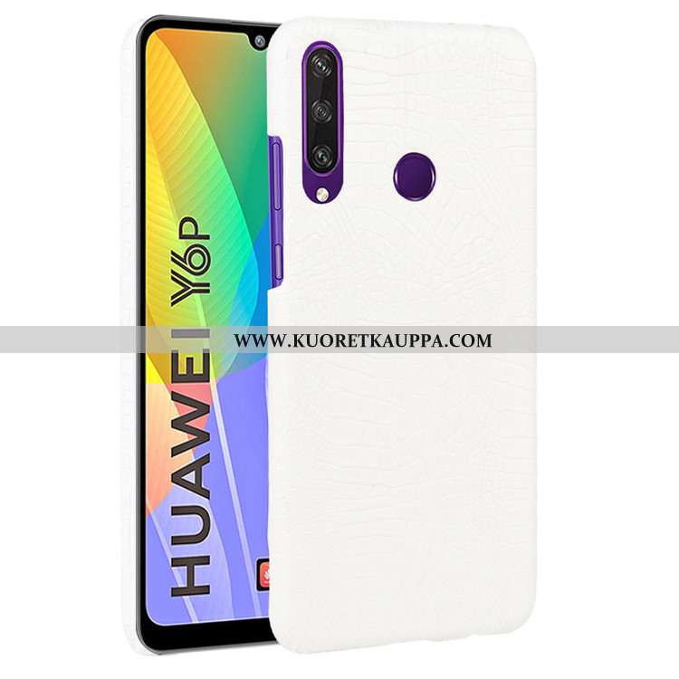 Kuori Huawei Y6p, Kuoret Huawei Y6p, Kotelo Huawei Y6p Suuntaus Suojaus Krokotiili Nahka Kova Sinine