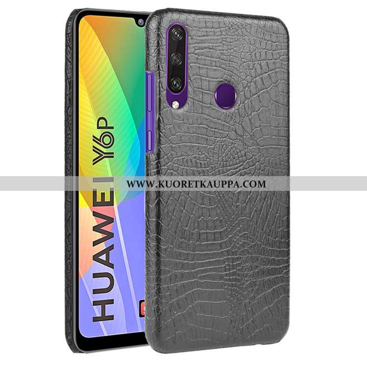 Kuori Huawei Y6p, Kuoret Huawei Y6p, Kotelo Huawei Y6p Suuntaus Suojaus Krokotiili Nahka Kova Sinine