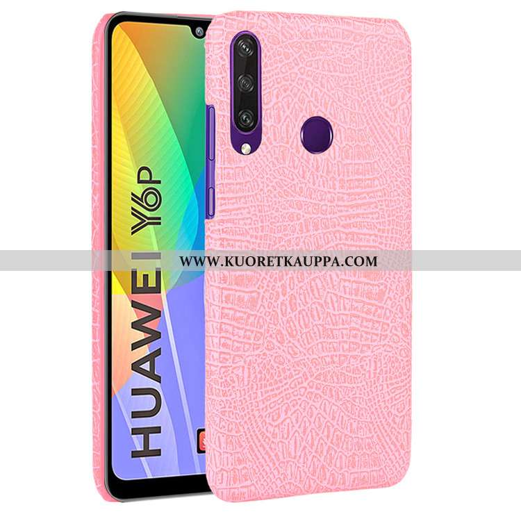 Kuori Huawei Y6p, Kuoret Huawei Y6p, Kotelo Huawei Y6p Suuntaus Suojaus Krokotiili Nahka Kova Sinine