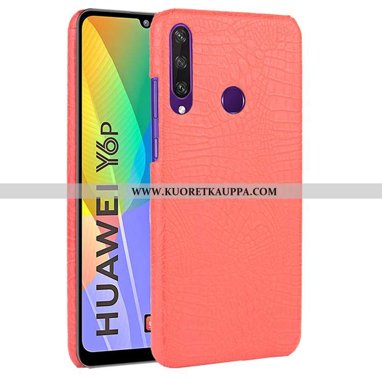 Kuori Huawei Y6p, Kuoret Huawei Y6p, Kotelo Huawei Y6p Suuntaus Suojaus Krokotiili Nahka Kova Sinine