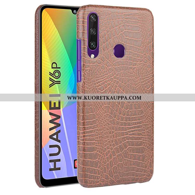 Kuori Huawei Y6p, Kuoret Huawei Y6p, Kotelo Huawei Y6p Suuntaus Suojaus Krokotiili Nahka Kova Sinine