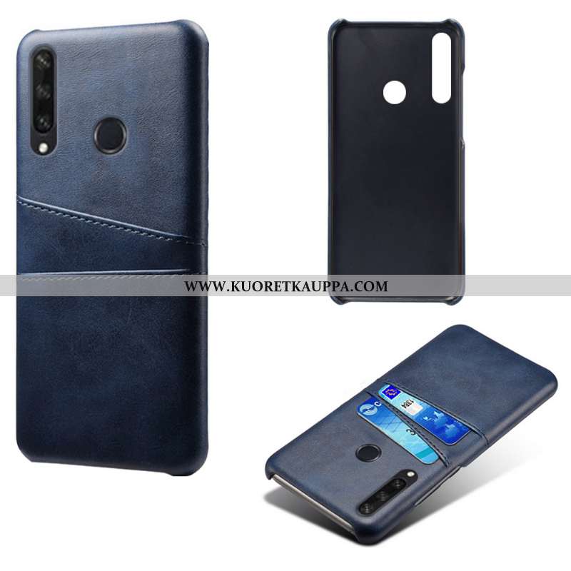 Kuori Huawei Y6p, Kuoret Huawei Y6p, Kotelo Huawei Y6p Valo Suojaus Kova Nahkakuori Mustat