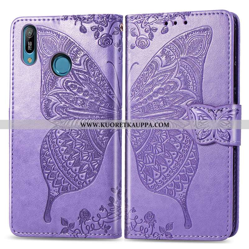 Kuori Huawei Y6s, Kuoret Huawei Y6s, Kotelo Huawei Y6s Kohokuviointi Ihana Nahka Pinkki