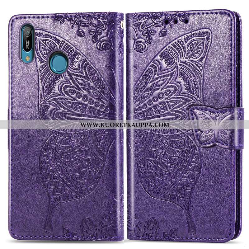 Kuori Huawei Y6s, Kuoret Huawei Y6s, Kotelo Huawei Y6s Kohokuviointi Ihana Nahka Pinkki