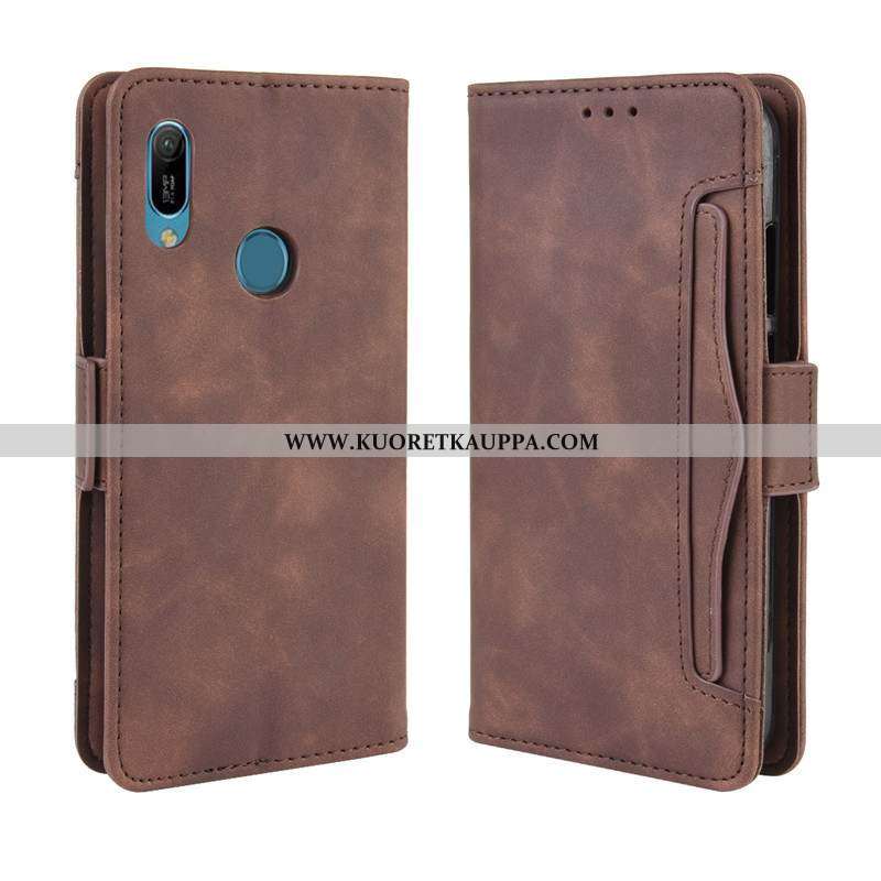 Kuori Huawei Y6s, Kuoret Huawei Y6s, Kotelo Huawei Y6s Luova Salkku Puhelimen Kortti Ruskea
