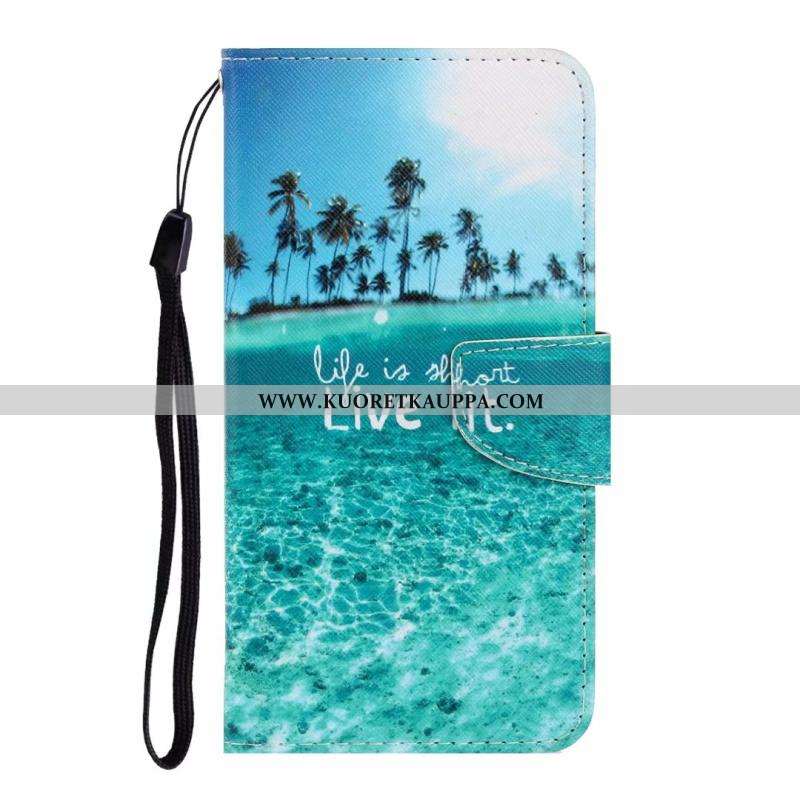 Kuori Huawei Y6s, Kuoret Huawei Y6s, Kotelo Huawei Y6s Sarjakuva Suojaus Kissa Nahkakuori Sininen