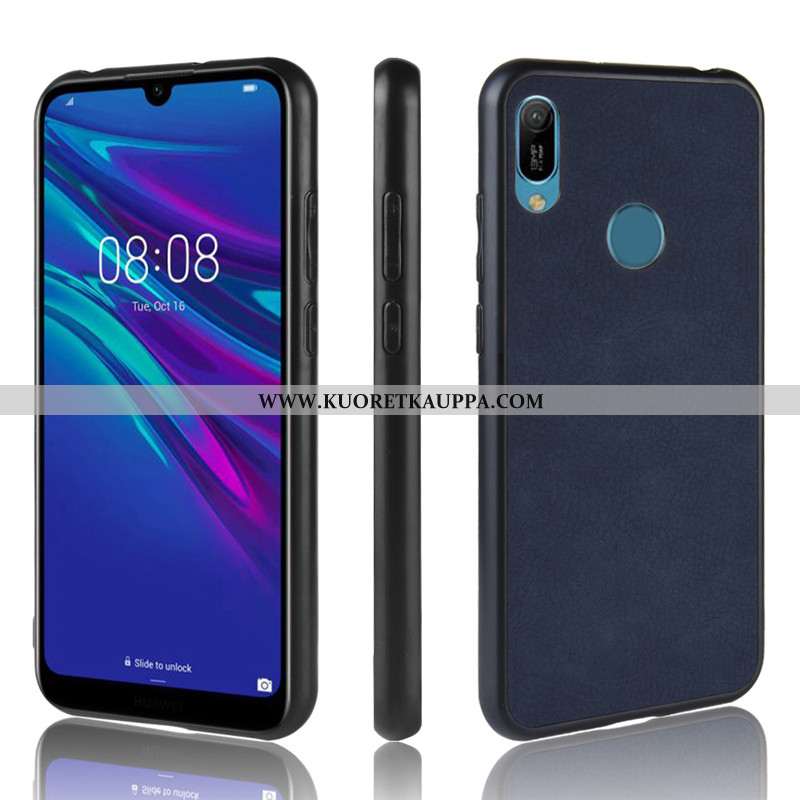 Kuori Huawei Y6s, Kuoret Huawei Y6s, Kotelo Huawei Y6s Suojaus Nahka Musta Murtumaton Mustat