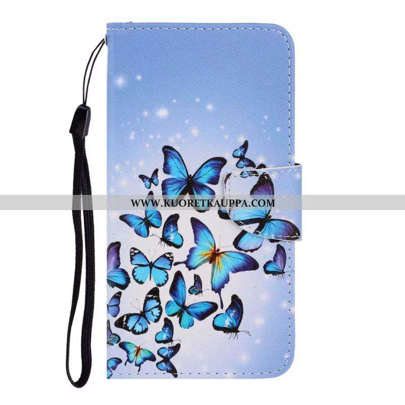 Kuori Huawei Y6s, Kuoret Huawei Y6s, Kotelo Huawei Y6s Suojaus Nahkakuori Sininen Kissa