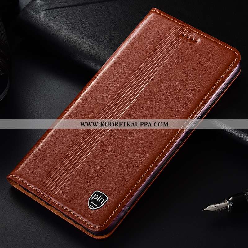 Kuori Huawei Y7 2020, Kuoret Huawei Y7 2020, Kotelo Huawei Y7 2020 Aito Nahka Kukkakuvio Punainen Si