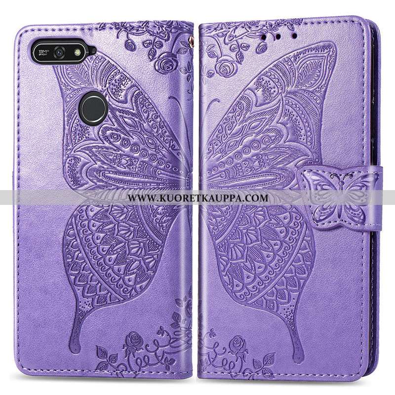 Kuori Huawei Y7 2020, Kuoret Huawei Y7 2020, Kotelo Huawei Y7 2020 Suojaus Nahkakuori Kukka Kohokuvi