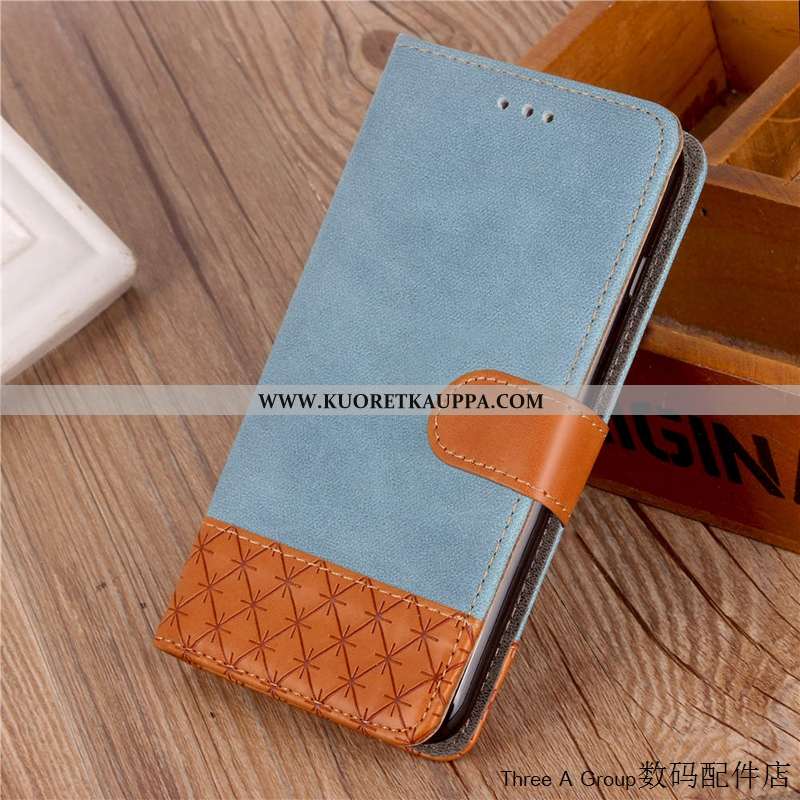 Kuori Huawei Y7 2020, Kuoret Huawei Y7 2020, Kotelo Huawei Y7 2020 Suojaus Nahkakuori Suuntaus Sinin