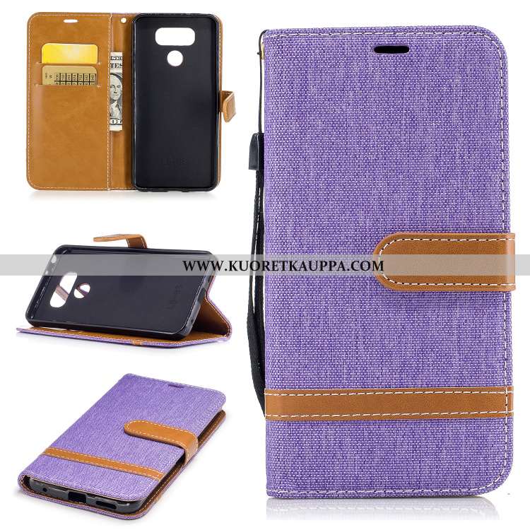 Kuori Lg G6, Kuoret Lg G6, Kotelo Lg G6 Kukkakuvio Silikoni Violetti Nahkakuori Cowboy