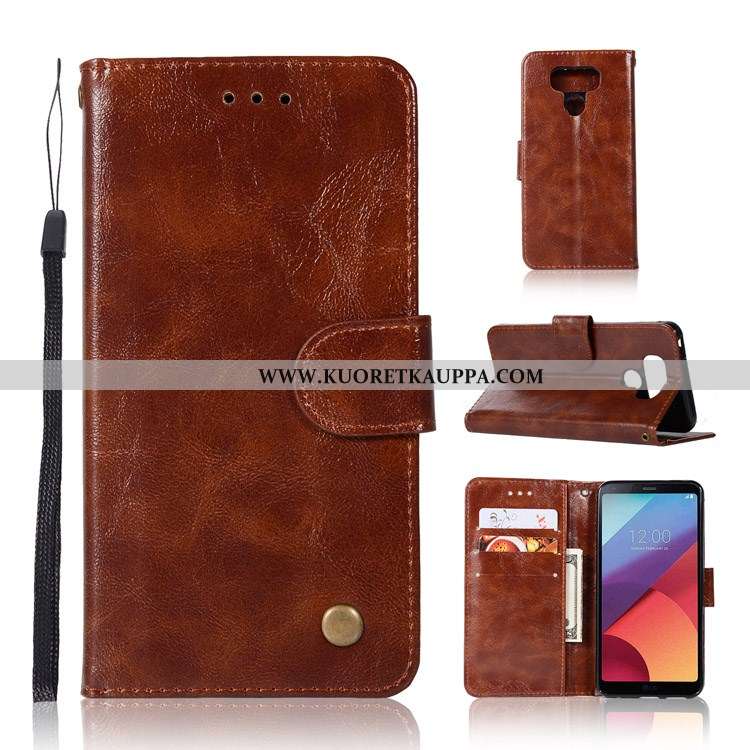 Kuori Lg G6, Kuoret Lg G6, Kotelo Lg G6 Nahkakuori Vuosikerta Harmaa