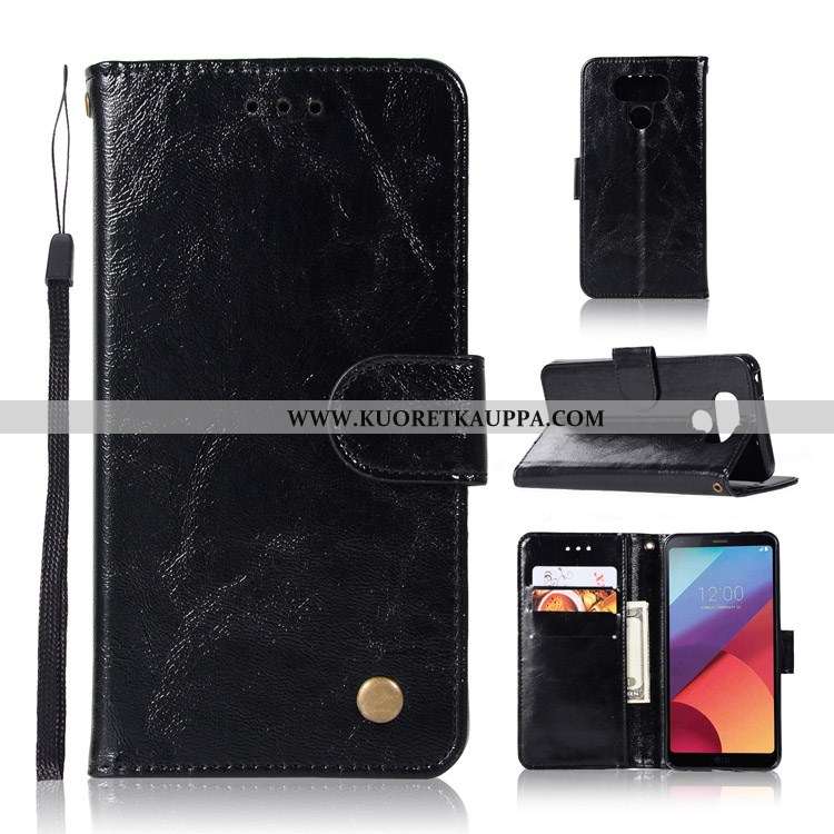 Kuori Lg G6, Kuoret Lg G6, Kotelo Lg G6 Nahkakuori Vuosikerta Harmaa