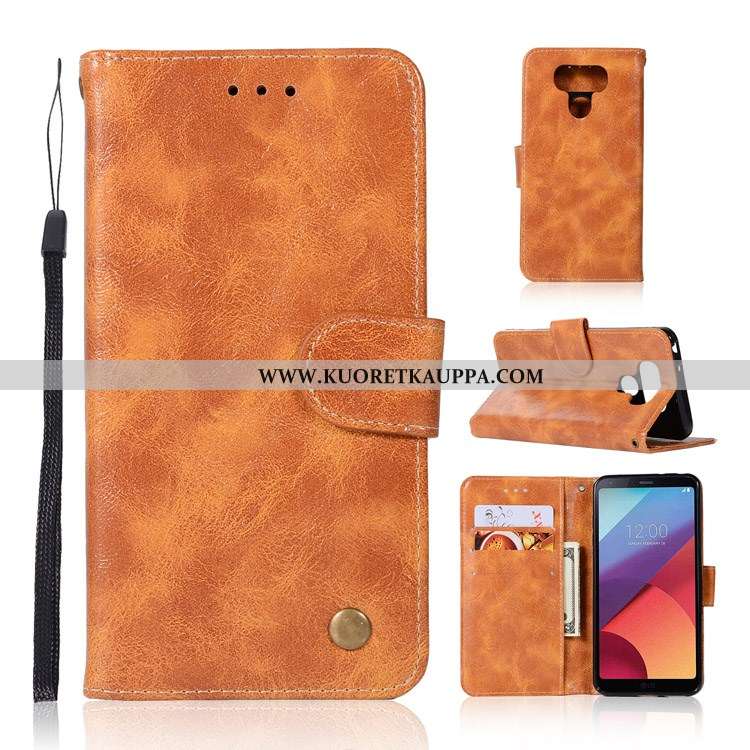 Kuori Lg G6, Kuoret Lg G6, Kotelo Lg G6 Nahkakuori Vuosikerta Harmaa