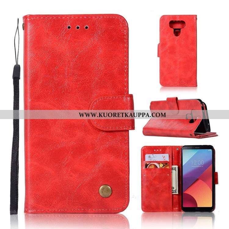 Kuori Lg G6, Kuoret Lg G6, Kotelo Lg G6 Nahkakuori Vuosikerta Harmaa