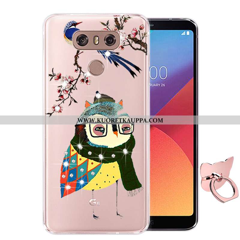 Kuori Lg G6, Kuoret Lg G6, Kotelo Lg G6 Sarjakuva Pehmeä Neste Maalaus Murtumaton Pinkki