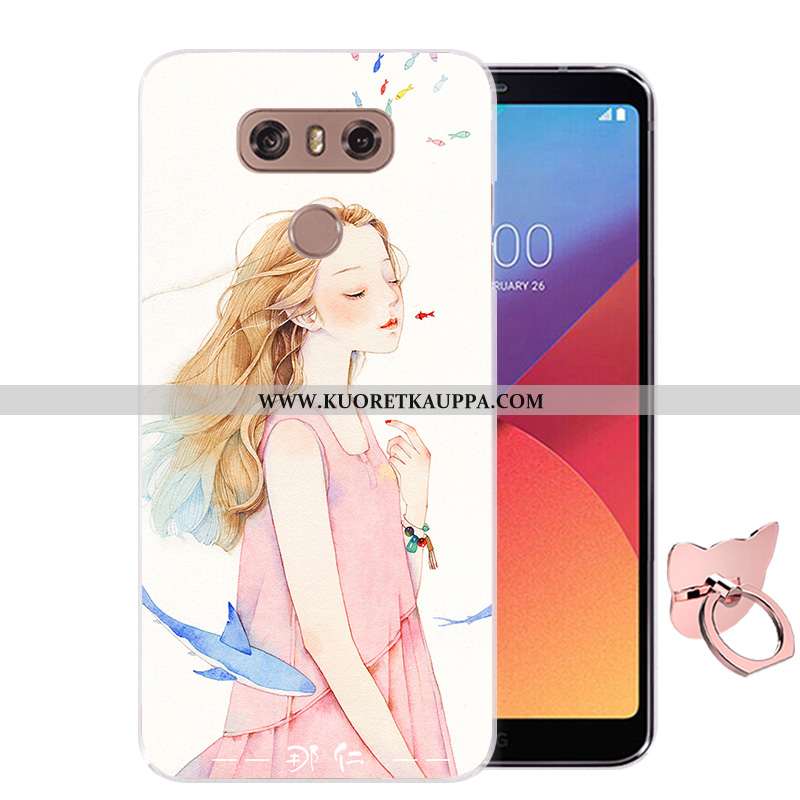 Kuori Lg G6, Kuoret Lg G6, Kotelo Lg G6 Sarjakuva Pehmeä Neste Maalaus Murtumaton Pinkki