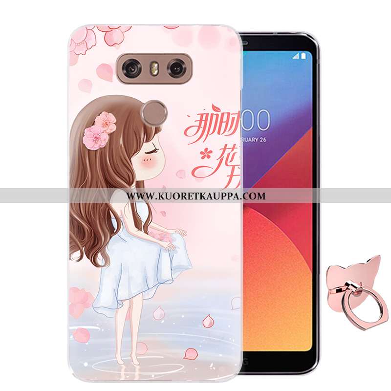 Kuori Lg G6, Kuoret Lg G6, Kotelo Lg G6 Sarjakuva Pehmeä Neste Maalaus Murtumaton Pinkki