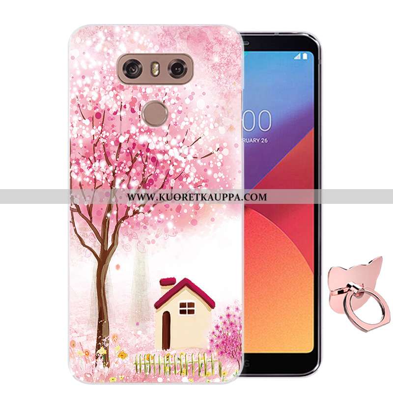 Kuori Lg G6, Kuoret Lg G6, Kotelo Lg G6 Sarjakuva Pehmeä Neste Maalaus Murtumaton Pinkki