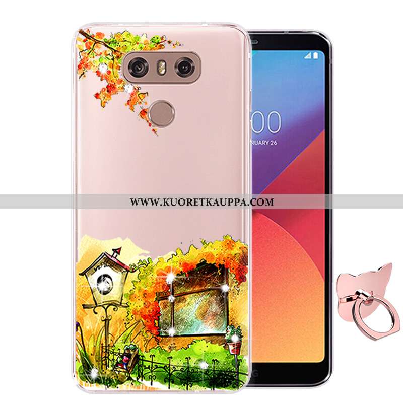 Kuori Lg G6, Kuoret Lg G6, Kotelo Lg G6 Sarjakuva Pehmeä Neste Maalaus Murtumaton Pinkki