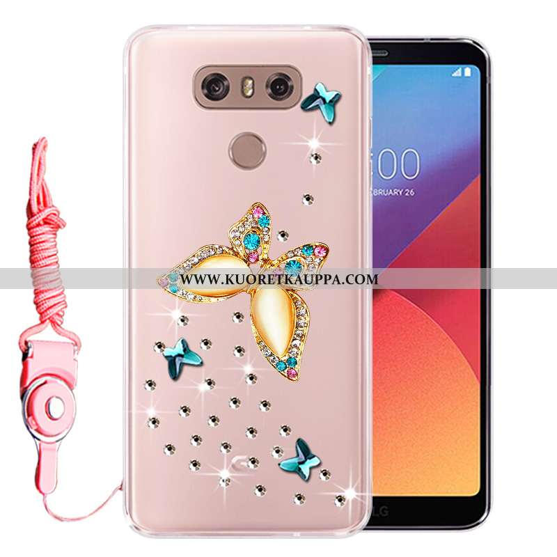 Kuori Lg G6, Kuoret Lg G6, Kotelo Lg G6 Silikoni Suojaus Jauhe Strassi Pinkki