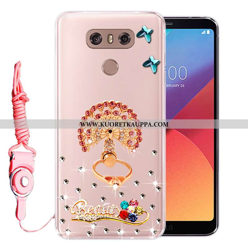 Kuori Lg G6, Kuoret Lg G6, Kotelo Lg G6 Silikoni Suojaus Jauhe Strassi Pinkki