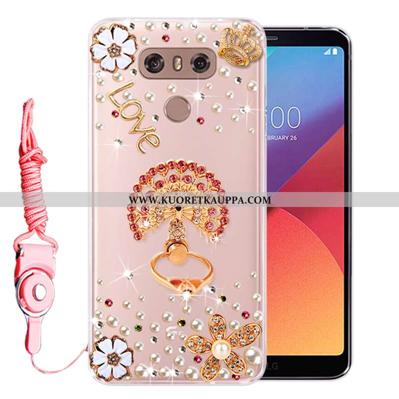 Kuori Lg G6, Kuoret Lg G6, Kotelo Lg G6 Silikoni Suojaus Jauhe Strassi Pinkki