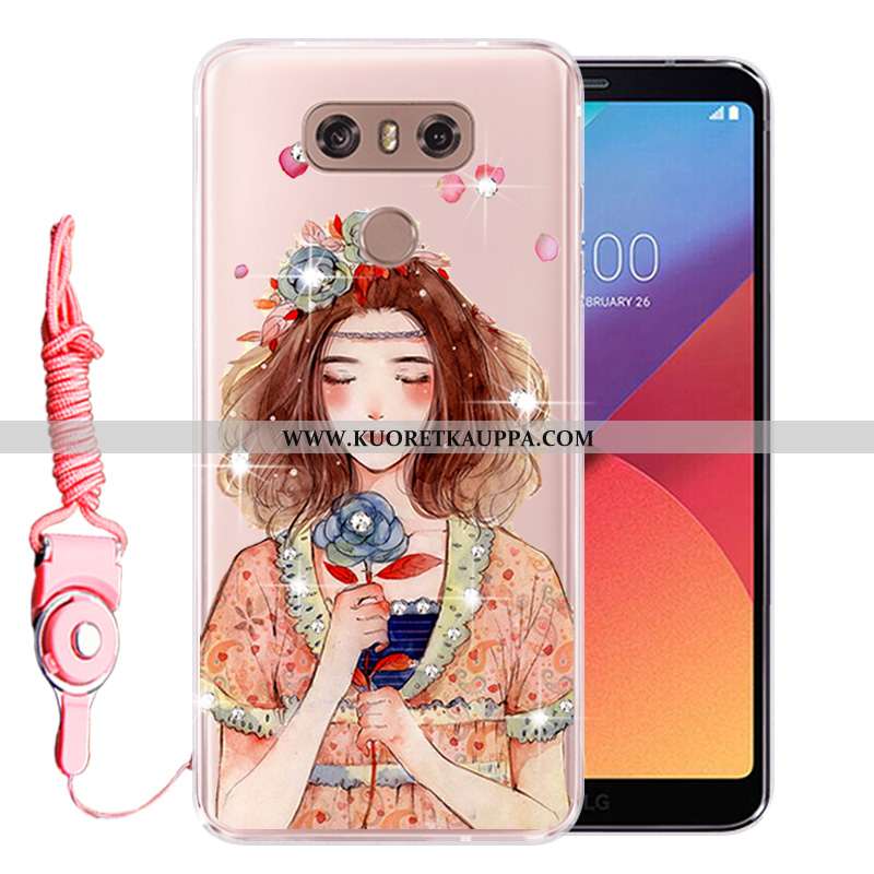 Kuori Lg G6, Kuoret Lg G6, Kotelo Lg G6 Silikoni Suojaus Jauhe Strassi Pinkki