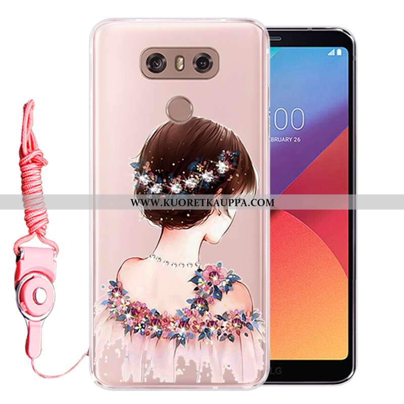 Kuori Lg G6, Kuoret Lg G6, Kotelo Lg G6 Silikoni Suojaus Jauhe Strassi Pinkki