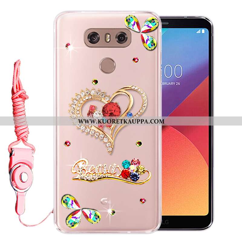Kuori Lg G6, Kuoret Lg G6, Kotelo Lg G6 Silikoni Suojaus Jauhe Strassi Pinkki