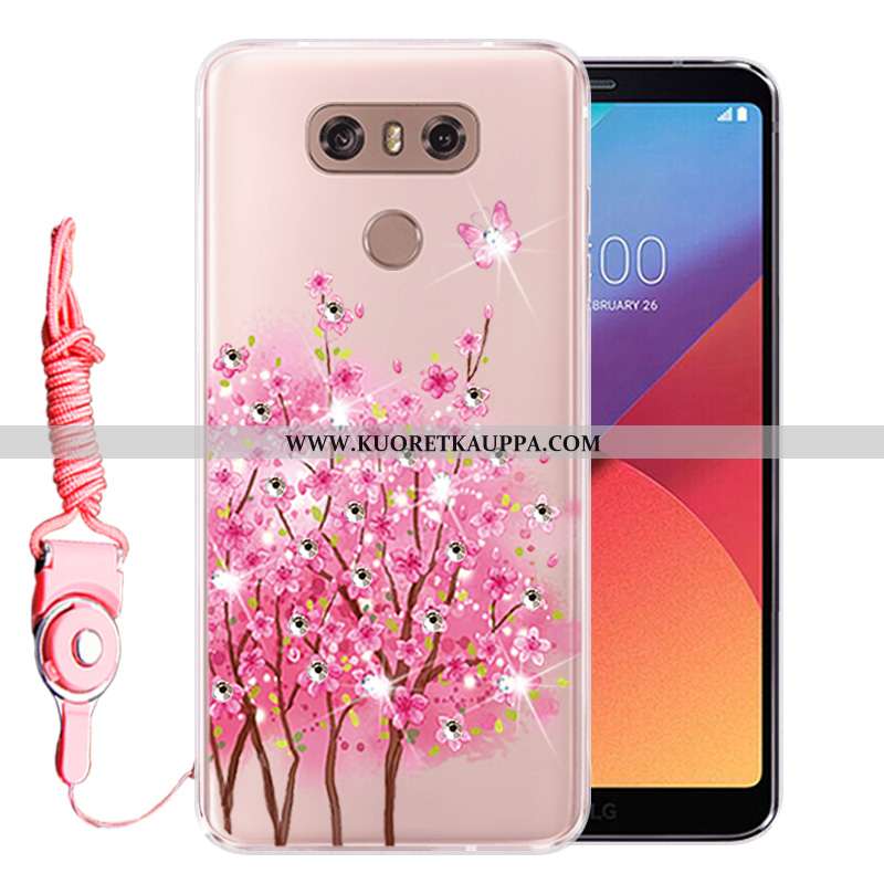 Kuori Lg G6, Kuoret Lg G6, Kotelo Lg G6 Silikoni Suojaus Jauhe Strassi Pinkki