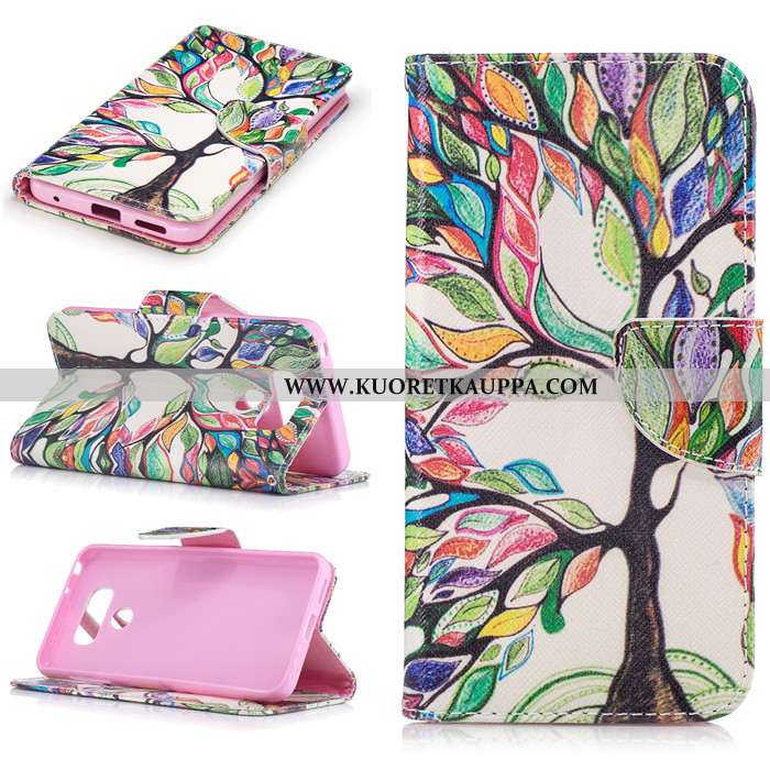 Kuori Lg G6, Kuoret Lg G6, Kotelo Lg G6 Suojaus Nahkakuori Valkoinen Kortti