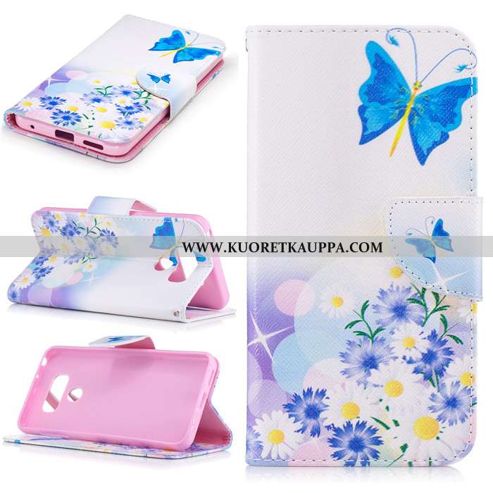 Kuori Lg G6, Kuoret Lg G6, Kotelo Lg G6 Suojaus Nahkakuori Valkoinen Kortti