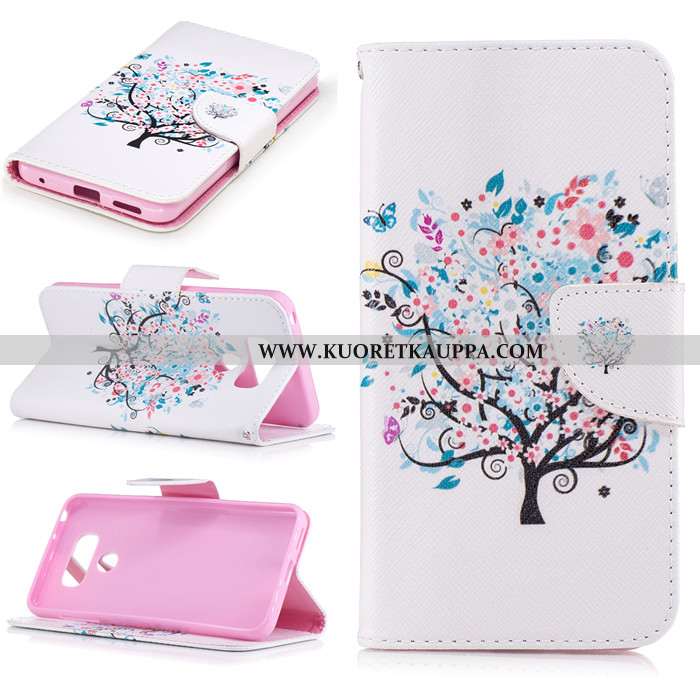 Kuori Lg G6, Kuoret Lg G6, Kotelo Lg G6 Suojaus Nahkakuori Valkoinen Kortti