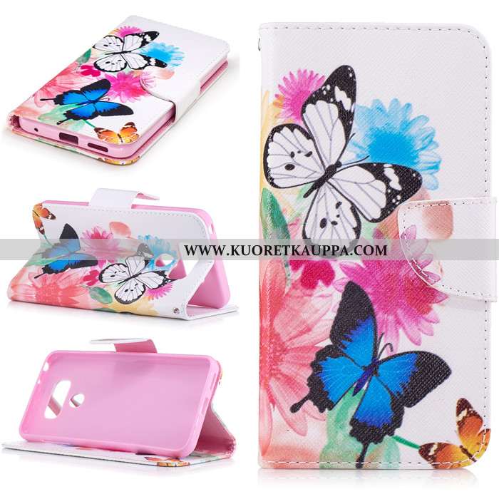 Kuori Lg G6, Kuoret Lg G6, Kotelo Lg G6 Suojaus Nahkakuori Valkoinen Kortti